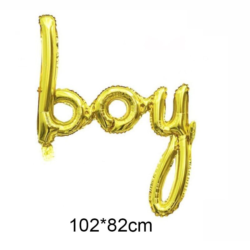 Baby ballon baby shower folie mylar en dreng pige ballon køn afsløre 1st første fødselsdag graviditet annonceringsfest: Guld dreng
