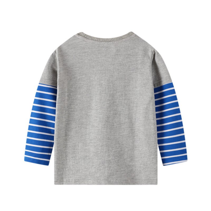 Sauter mètres 2-7T garçons filles coton t-shirts dinosaures imprimer mignon bébé à manches longues vêtements animaux t-shirts enfant en bas âge hauts