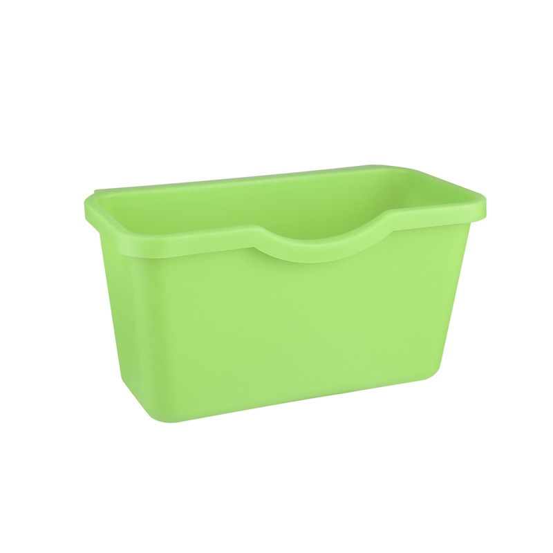 Cesta de plástico para colgar, cubo de basura, caja de almacenamiento, soporte de escritorio para cocina, puerta de armario