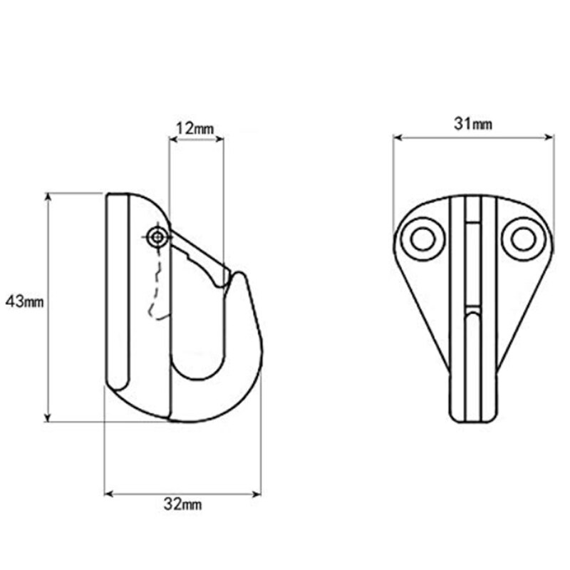 5 stk 43mm rustfrit stål fending kroge fender fjeder krog snap vedhæft reb båd sejlbåd skib marine hardware både tilbehør