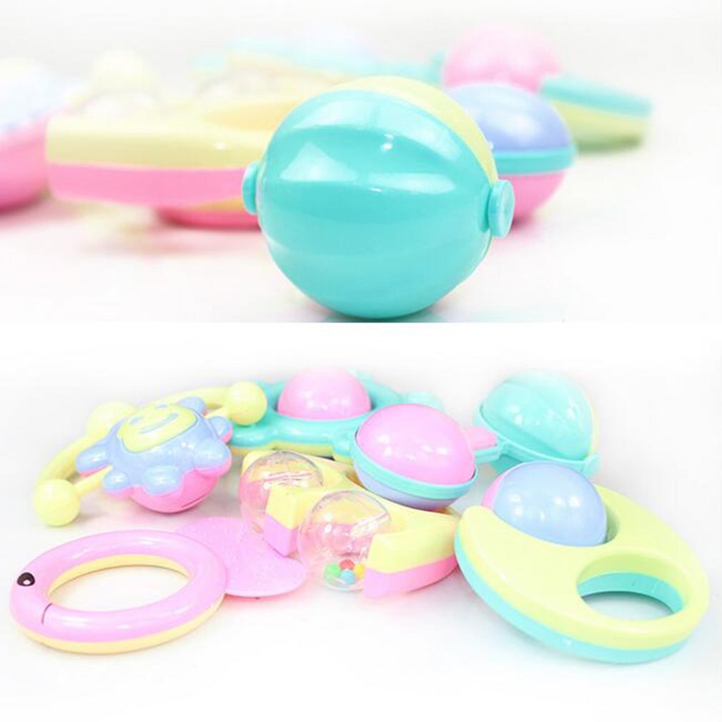 6Pcs/set Baby Teether Rattles Newborn Baby Toy Hand Bell combination Toys For Newborns For Children