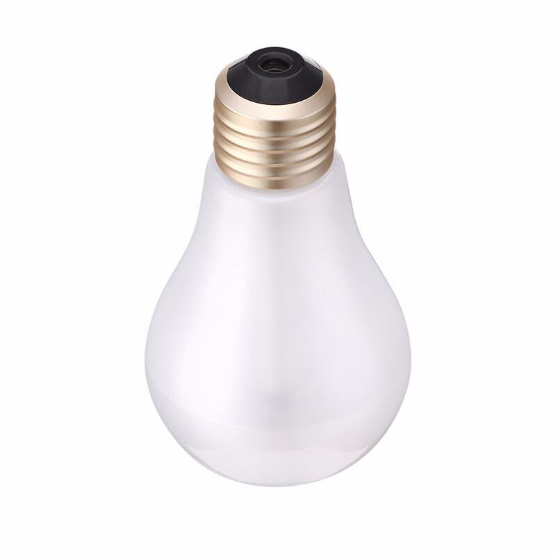 400ML Bulb Essential Oil Humidifier Ultrasonic Diffuser LED Night Light Air Freshener for Aromatherapy diffusers: Frosted