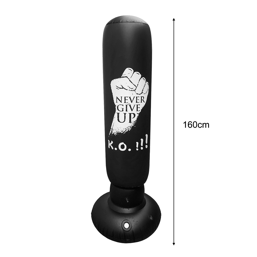 160cm saco de boxe inflável adulto crianças boxe soco chutando saco de areia pvc tumbler inflável ginásio crianças boxe treinamento alvo