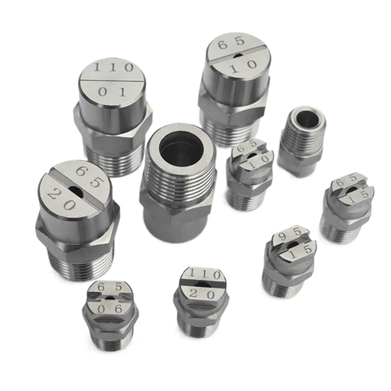1/4 " rustfri stål v-stråle industriel ventilator flad sprøjtedyse, hvv hu jet flad ventilator sprøjtedyse, bilvask, sprøjtedyse