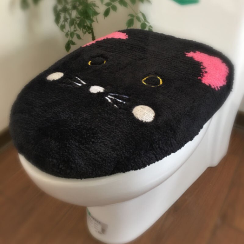 Cotton Linter Overcoat Toilet Case Bathroom Multi Color Toilet Mat Warm Toilet Seat Cover: A9