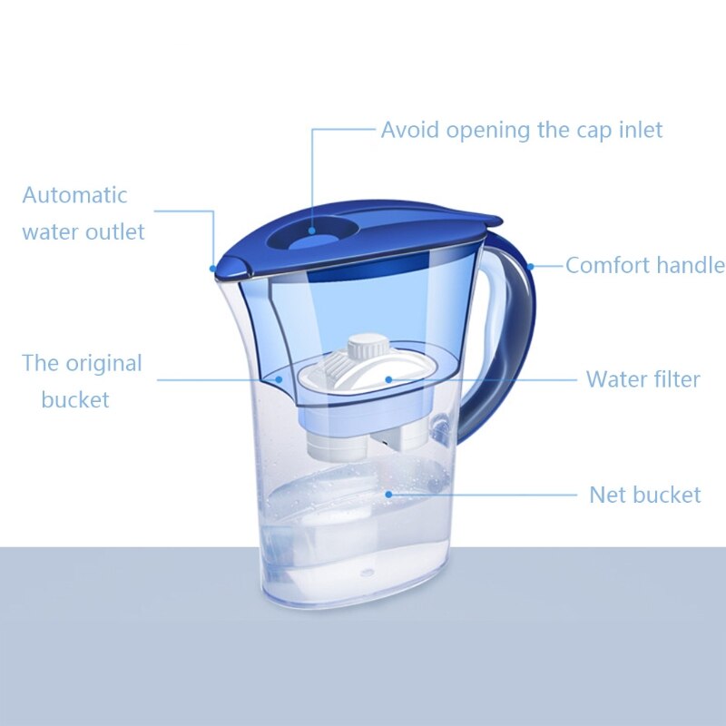 Filtro de agua para hogar, jarra de carbón activado, purificador doméstico, máquina de bebidas saludables
