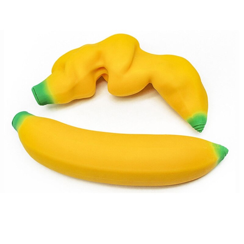 Simulatiefruit, fidget banaan, knijpspeeltje voor ontspanning en stressverlichting