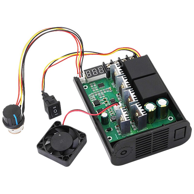 PWM dc motor speed controller max 60A CW CCW digital display 0~100% adjustable drive module Input 10V~55V