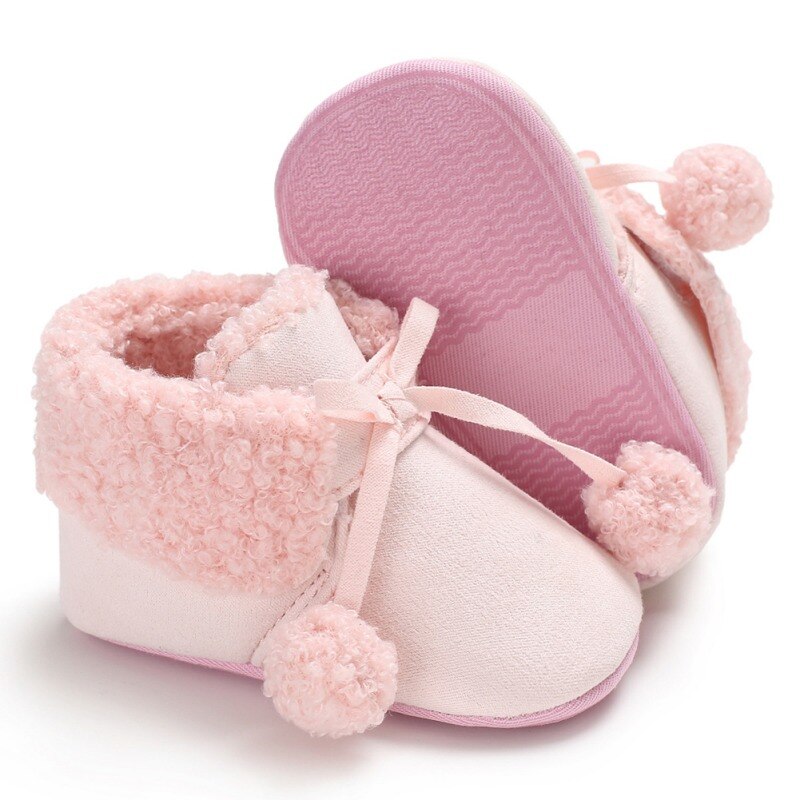 Baby Booties Winter Weichen Plüsch Art Schlupf Schnee Stiefel Super warm Ball Baby Mädchen Jungen Stiefel Weiche Sohle Baby shoesS29