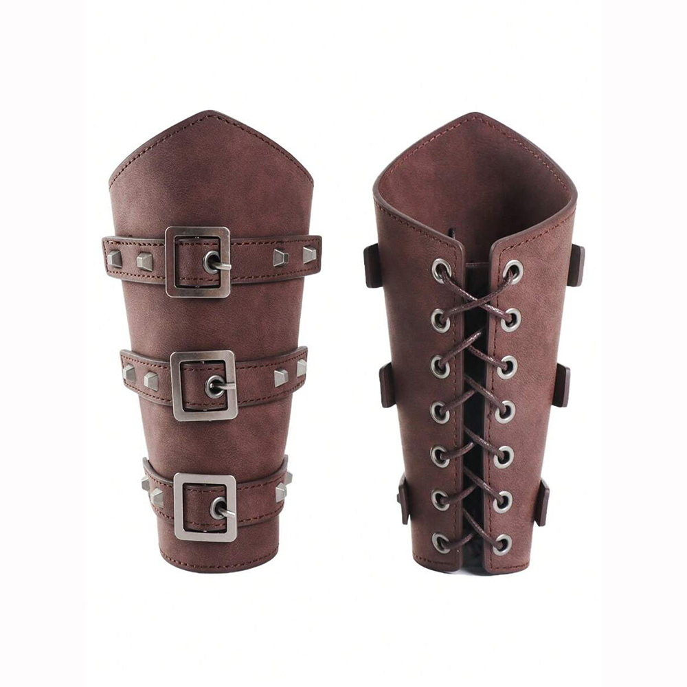 Cinto medieval retro renascentista cavaleiro, guardas de pulso e protetores de braço, cosplay Halloween traje acessórios conjunto para LARP, pacote 5: Preto