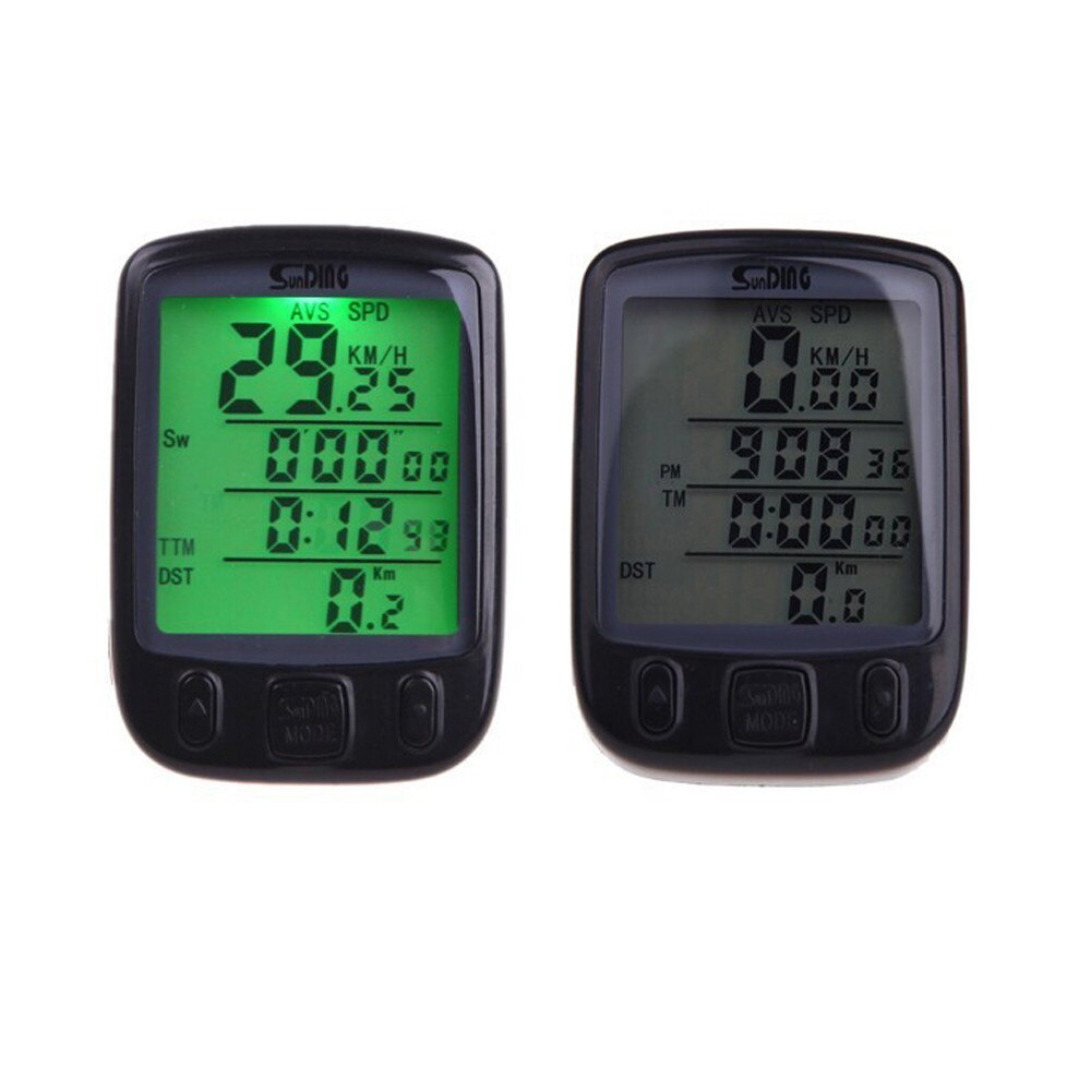 велокомпьютер Digital Speedometer Odometer LCD Waterproof Bike Bicycle Cycling Computer Speed backlight and a large display