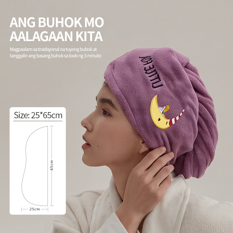 gorro grueso de doble capa para secar el cabello, – Grandado