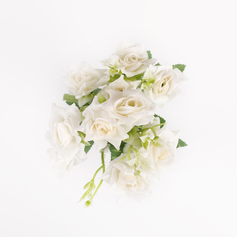 10 Heads 5 Vorken Rose Boeket Kunstbloemen Home Decor Diy Achtergrond Wanddecoratie Indoor Meubels Kerst Bruiloft: 1