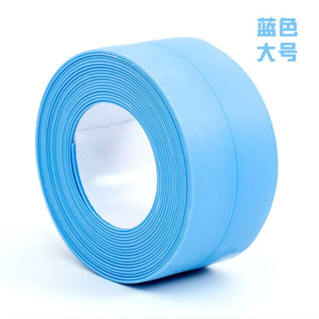 3,3 m * 38/22mm Badezimmer Dusche Waschbecken Badewanne Abdichtung Streifen Band Weiß PVC Selbst-klebstoff Wasserdicht wand Aufkleber Bad Küche: Blue big