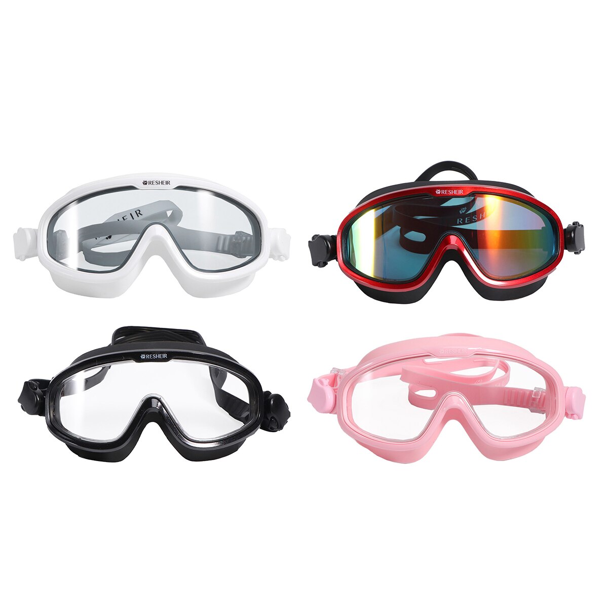 1Pc Professionele Kind Zwembril Anti-Fog Waterdicht Kids Bril Zwemmen Glazen Met Oordopje Voor Kinderen