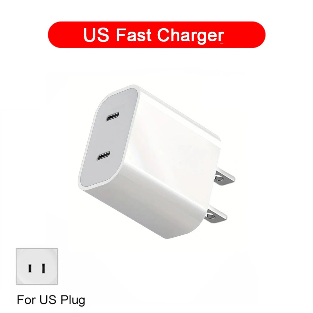 Dual PD 20W USB C Charger USB Type C Fast Charging Mobile Phone Charger Adapter for iPhone16 15 14 Pro Max Xiaomi Wall Charger: DE