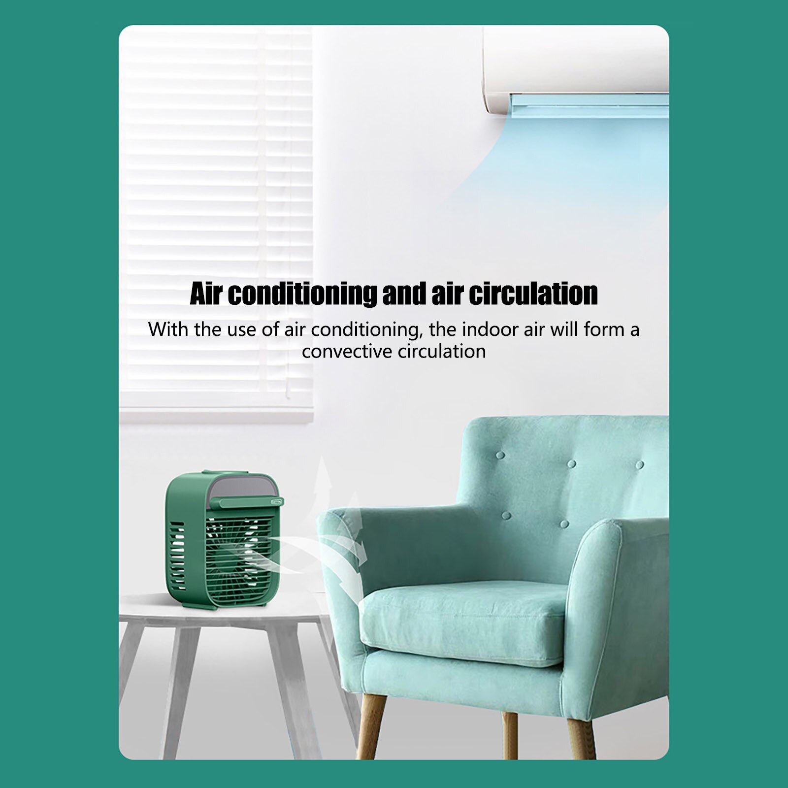 Small Fan Usb Small Student Portable Electric Fan Mini Air Conditioning Smart Home Usb Low Noise Office Fan Quiet Sleep