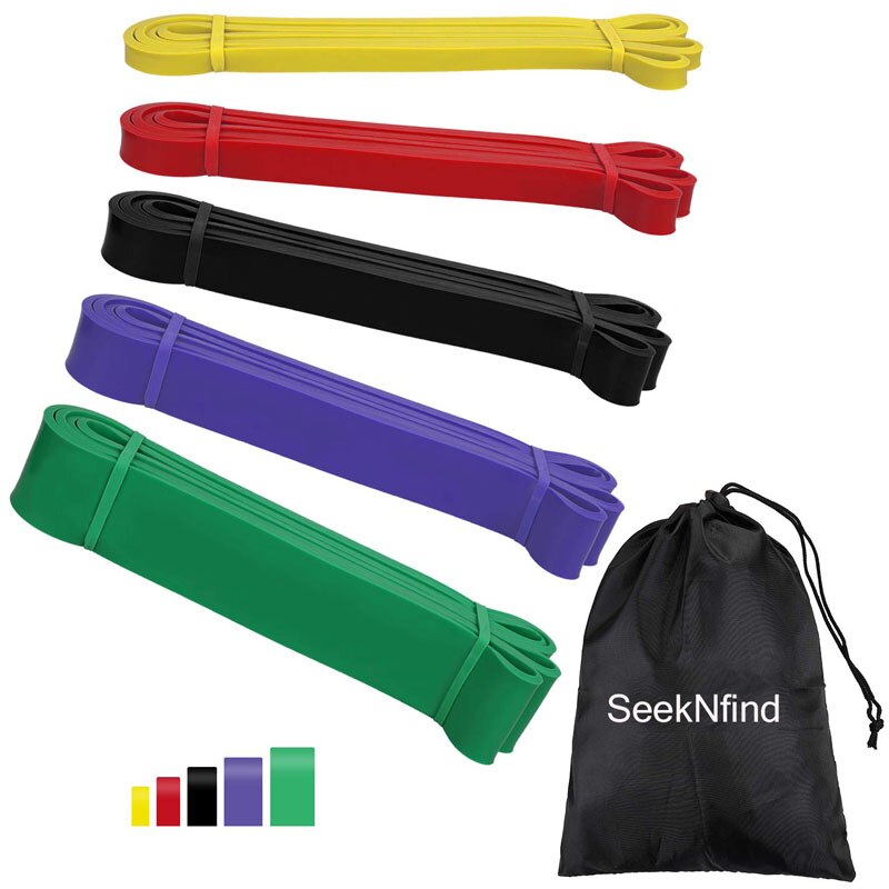 208cm Pull Up Assist Bands Exercise Resistance Bands for Fitness Elastic Band Gym Expander Strengthen Trainning Power-lifting: Set 6