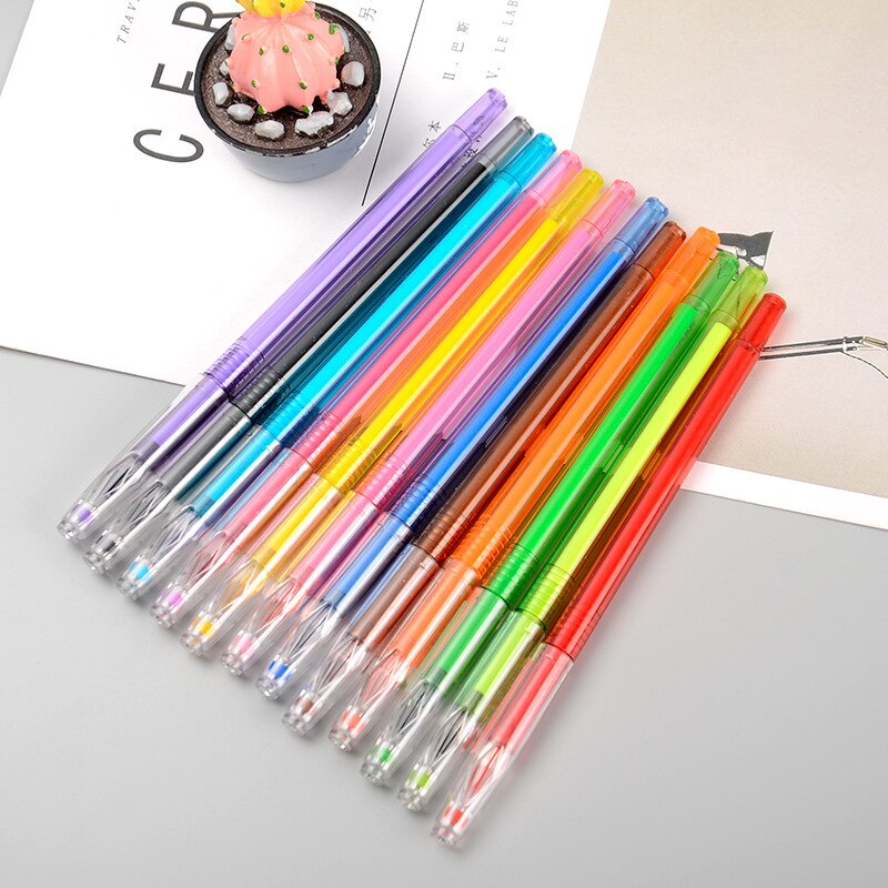 5 pièces diamant Kawaii Gel stylo 12 couleurs stylo à bille filles école papeterie fournitures de bureau stylet cristal stylo