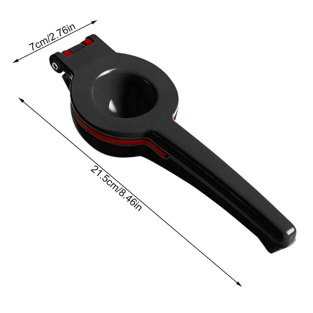 Portable Aluminum Alloy Lemon Squeezer 2 Layers Handheld Anti Rust Manual Fruit Citrus Press Juicer DIY Fruit Juicer Tool: black
