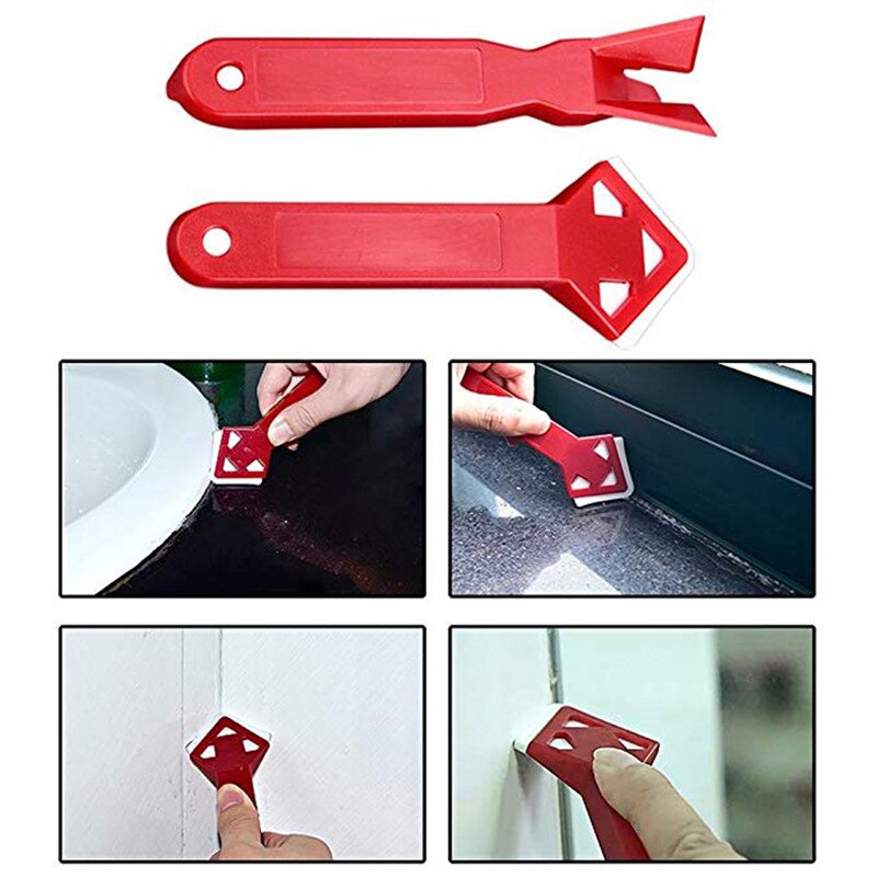 Espátula de plástico de vidrio para eliminar el caucho Residual, herramienta de costura de belleza, accesorios de limpieza del hogar, 2 uds.