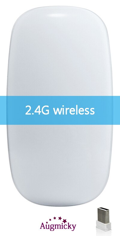 Apple Style Magic Touch Bluetooth 3.0 Wireless Mouse Ergonomic Slim Arc Mice USB 2.4G Wireless Gaming Mouse for Laptop Mac PC: White 2.4G wireless