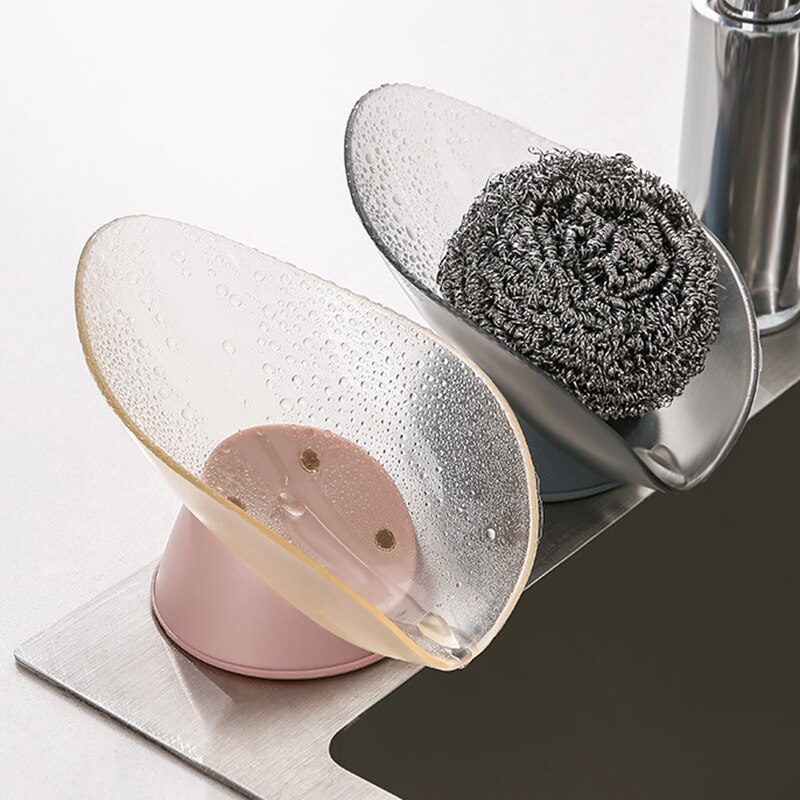 Zeep Rack Afvoer Wall Mounted Zeep Spons Houder Opbergrek Eenvoudige Bladvorm Zeepkist Plastic Zeep Opbergrek Container