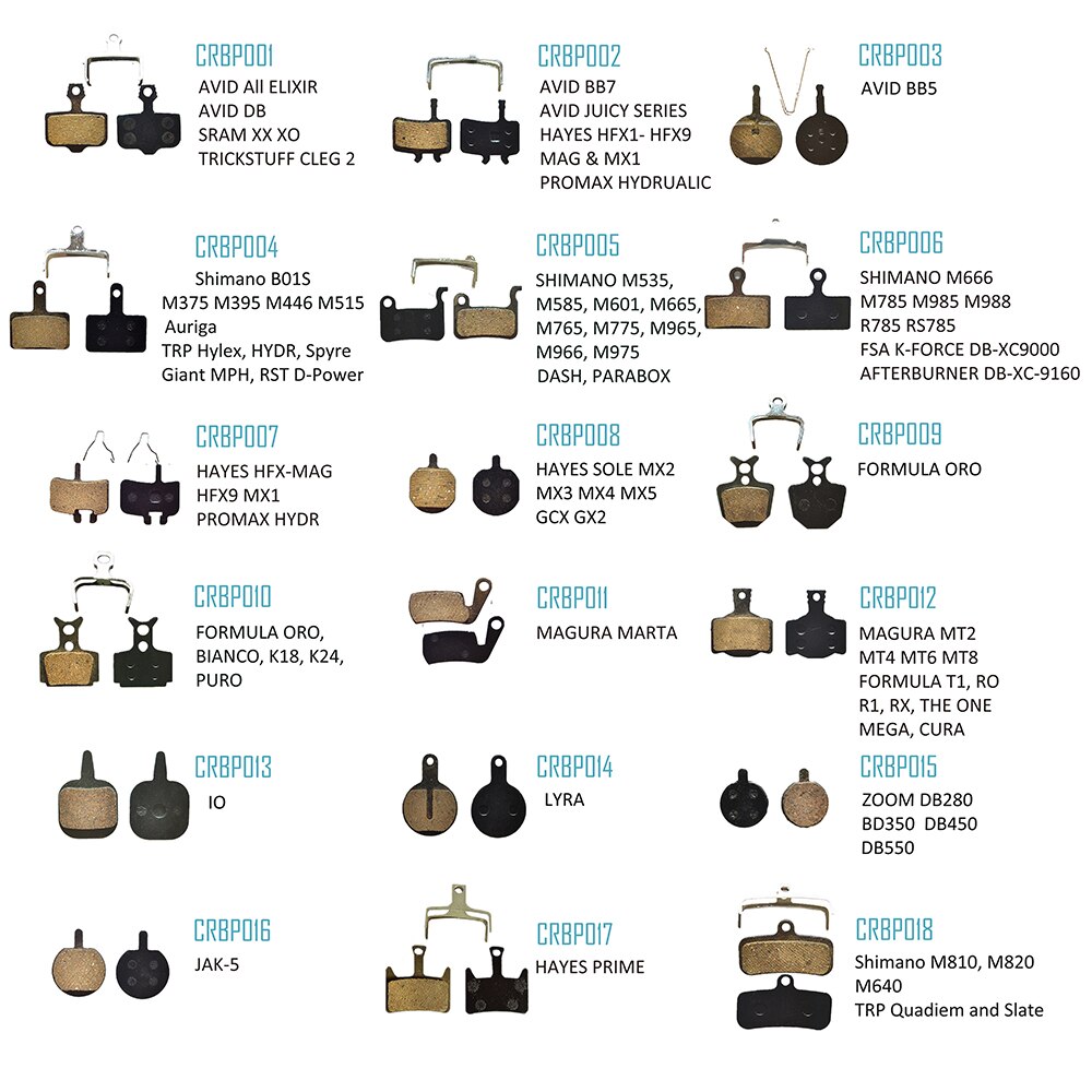 EOOZ 4 Pair Semi - Metallic bicycle DISC BRAKE PADS for Hope TECH X2