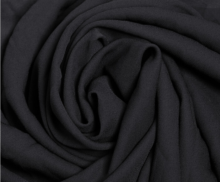 2 meters 148 cm 58.26 "breedte zwart chiffon stof parel garen stof zomer jurk materialen MM145