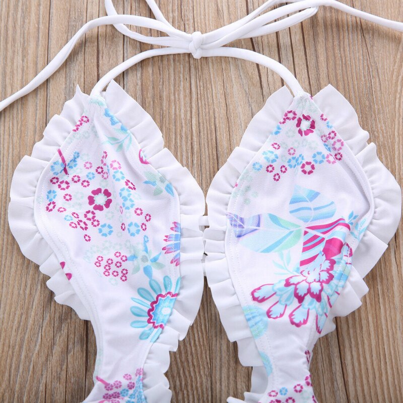 1-6 år pige blomstermotiver tankini børn split badetøj toddler badedragt kostume baby badedragt sommer piger strandtøj