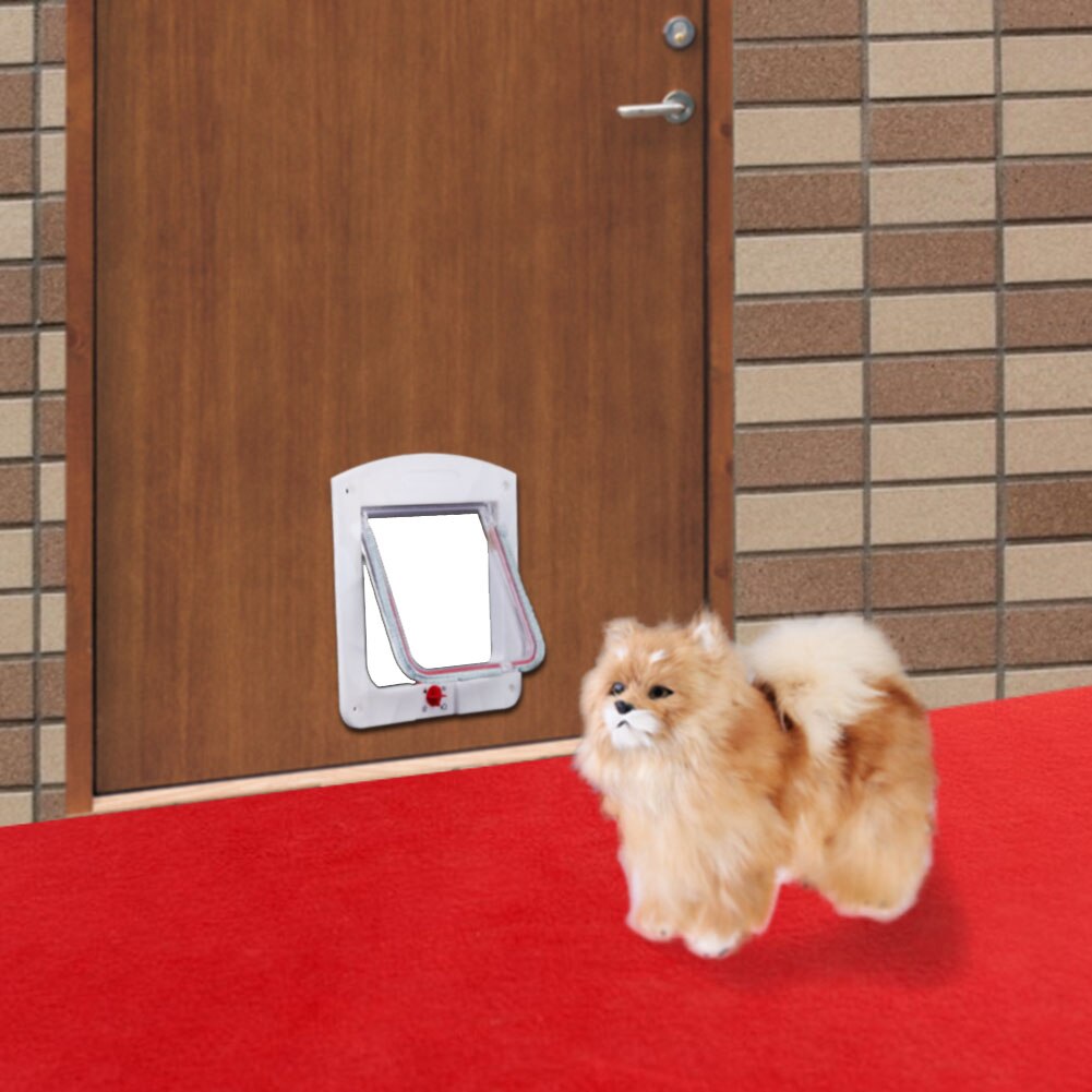Afsluitbaar kattenluik deur kitten hond huisdier slot geschikt voor elke muur of deur pp plastic veiligheidsluik huisdier deur huishoudelijke dierenbenodigdheden