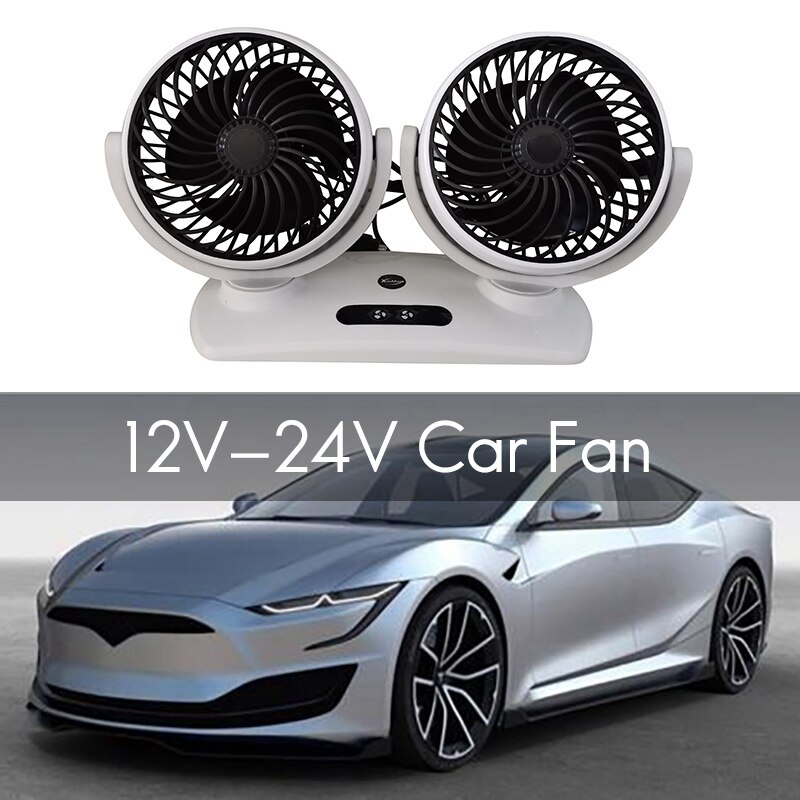 Ventilador portátil para coche con encendedor de cigarrillos DC 12V/24V ventilad