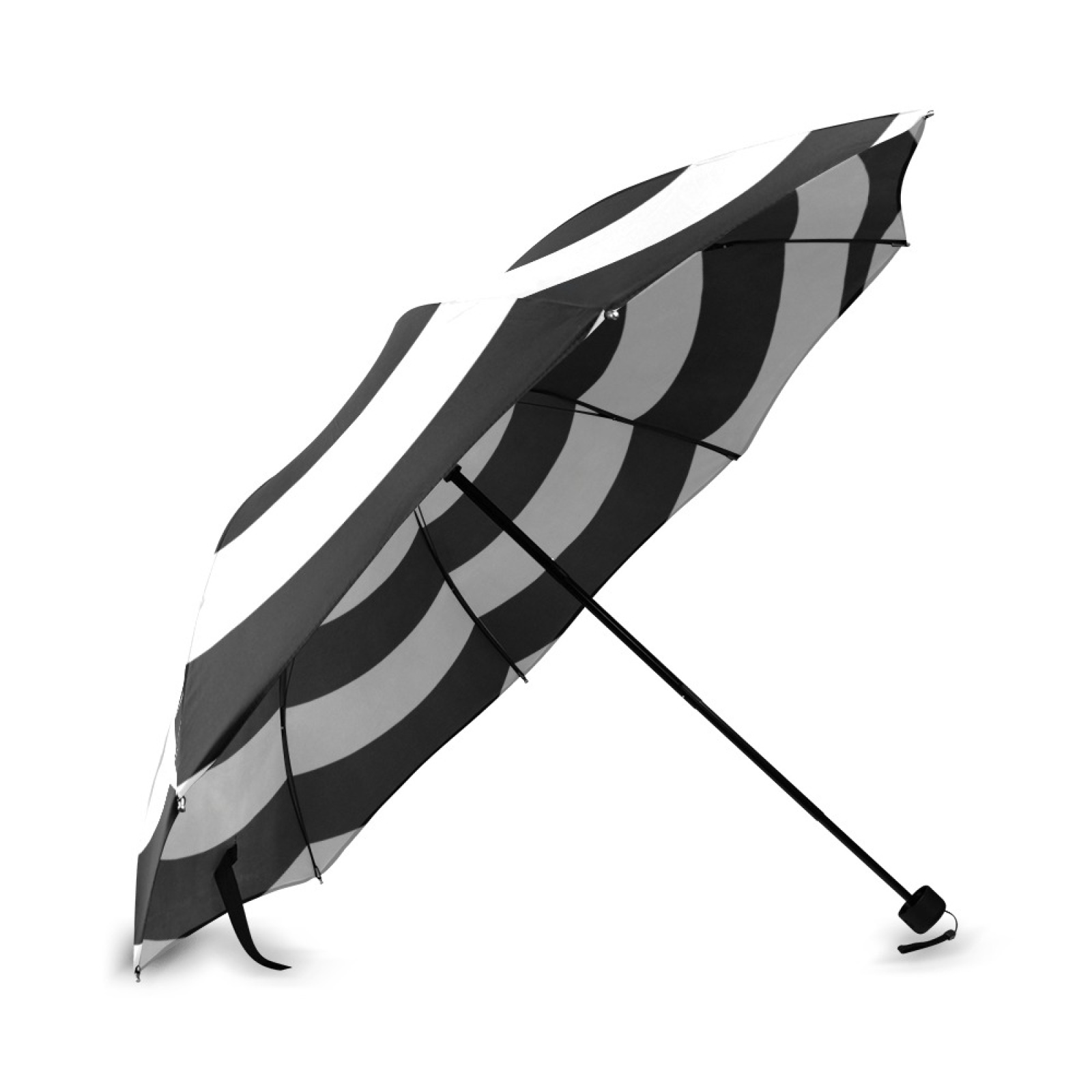 Czarno-biały parasol wirowy, francuski spiralny składany parasol przeciwdeszczowy, odporny na wiatr, składany parasol podróżny dla kobiet