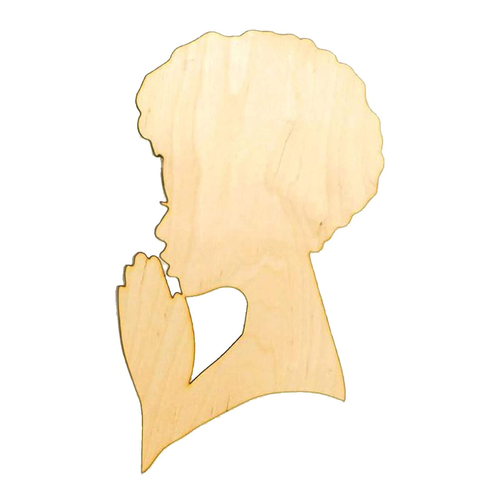DIY For Front Door Wooden Crafts Template Pendant Woman Head Shape Living Room Mother's Day Wooden DIY Chips