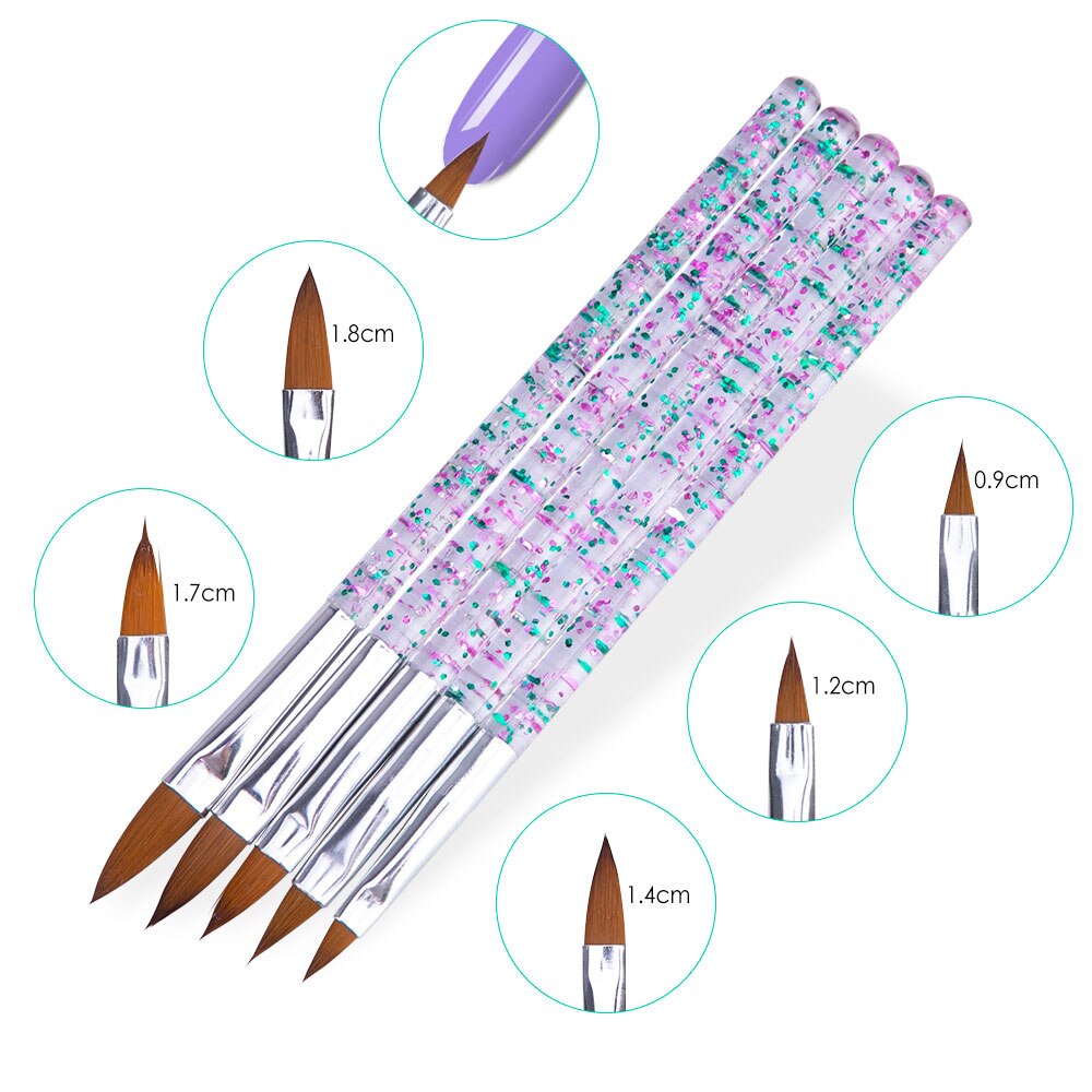 Nail Art Brushes Set 3/5Pcs/set Drawing Carving Painting Pen paiting carving line Manicure Set For nail art Brush Drawing Tool: 09