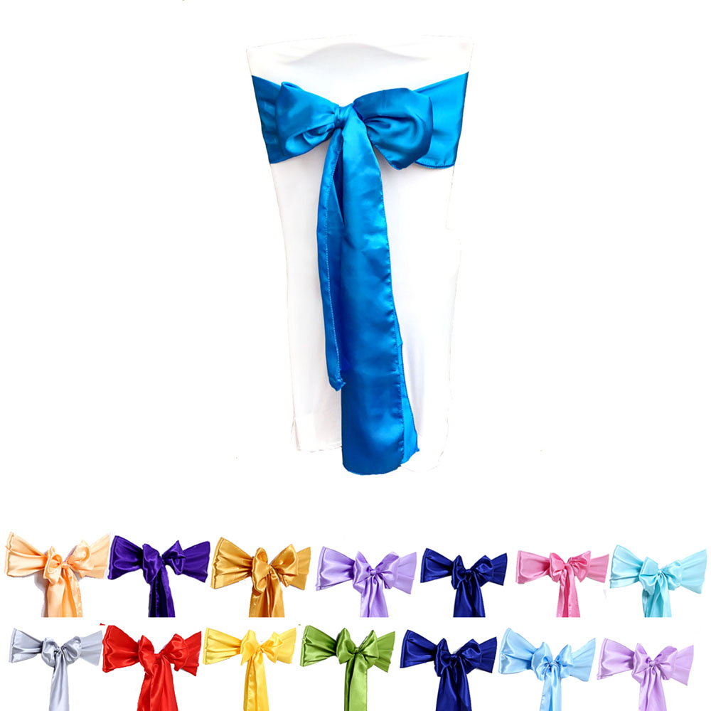 Bruiloft Stoel Sjerpen Bruiloft Stoel Bow Satin Stoel Sjerpen Lint Partij Stoel Band Decoratie Mariage