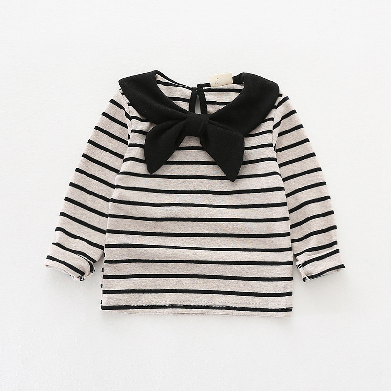 Striped baby t shirt cotton baby girls tops tee shirts spring autumn children clothes autumn costumes girl t-shirt