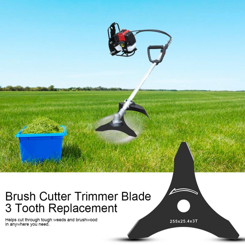 10 Inch 3 Teeth Brush Cutter Trimmer Blade Brushcutter Replacement for Grass Garden Tool Parts Strimmer Lawn Mower Accessories
