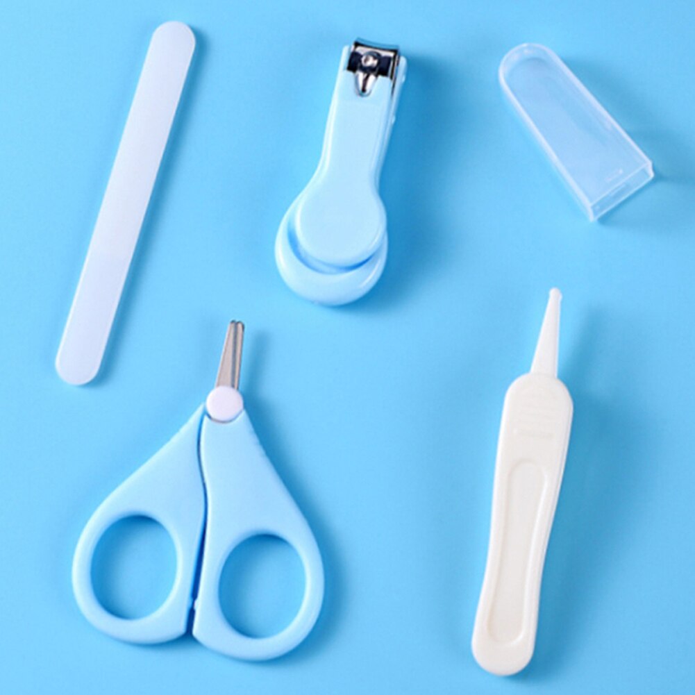 Pince de Booger de fichier de ciseaux de tondeuse ergonomique sûre pour le bébé -né ensemble de soins des ongles avec boîte de rangement toilettage outils de manucure