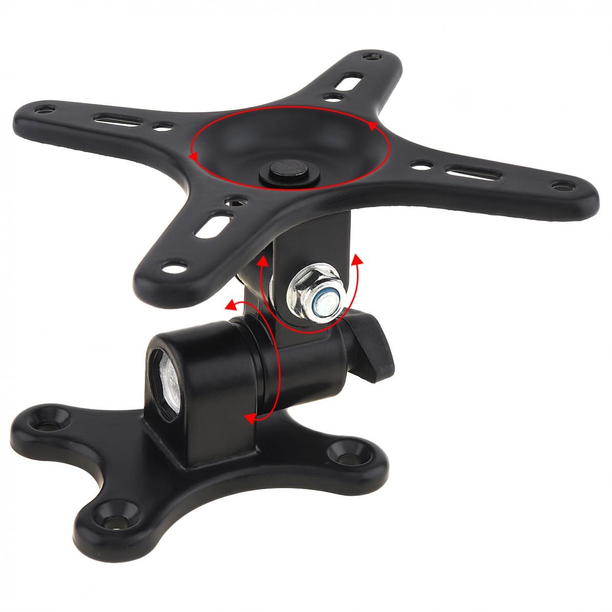 14 - 27 Inch 10KG Adjustable Aluminum Alloy + Steel Plate TV Wall Mount Bracket Flat Panel TV Frame Support 180 Degrees Tilt