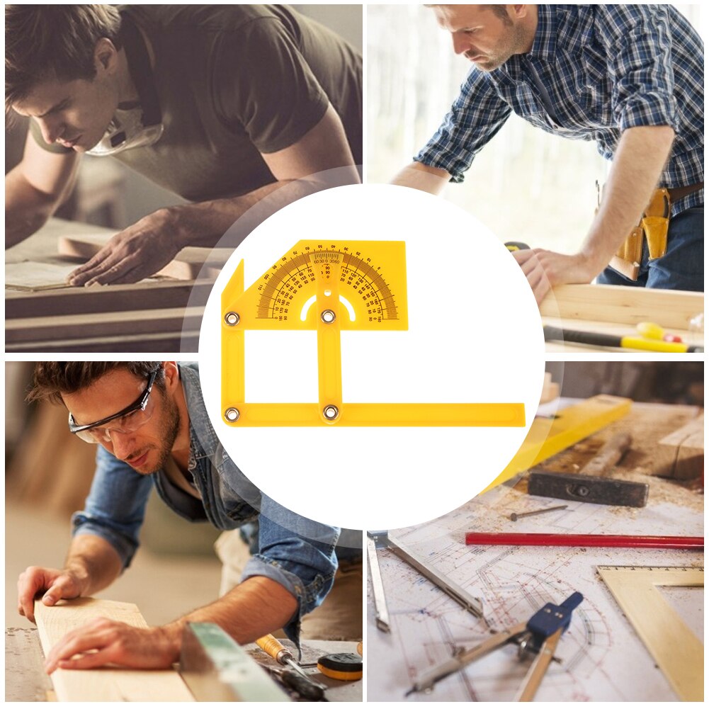 Protractor And Angle Finder Woodworking Measurement Tool 0° To 180° Angle Ruler Plastic Protractor Measuring Tool