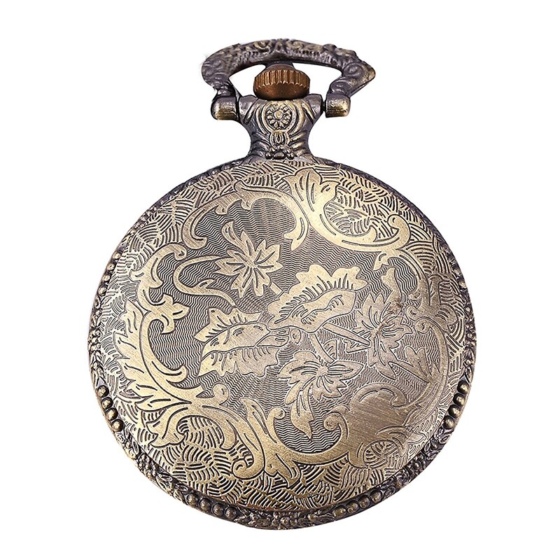 Australia Map Pocket Watch Analog Quartz Watch Bronze Chain Watch Unisex