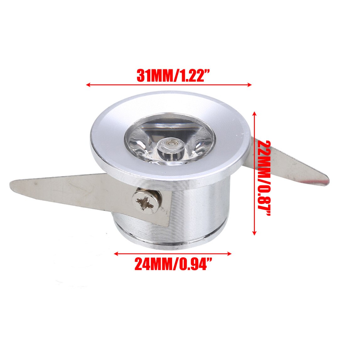 Mayitr 1W/3W Recessed Mini Spotlight Lamp Ceiling Mounted LED Downlight Ceiling Light For Counter Showcase