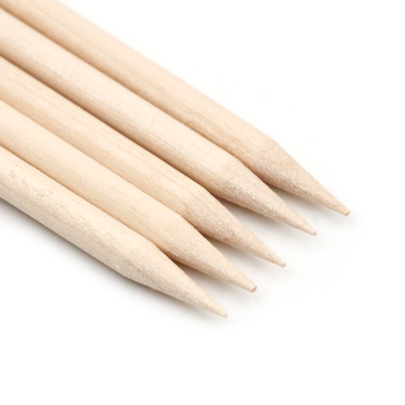 300Pcs/500Pcs Nail Houten Cuticle Pusher Remover Nail Art Stickers Orange Wood Sticks Cuticle Removal Manicure Nail art Gereedschap
