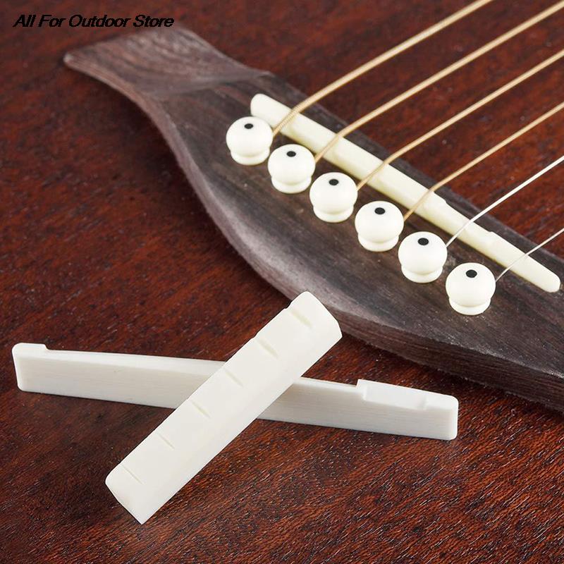 String Gitaar Bone Gitaar Bridge Pins Zadel Nut Ivoor Akoestische Gitaar Bridge Pin Vee Lp Staartstuk Tremolo