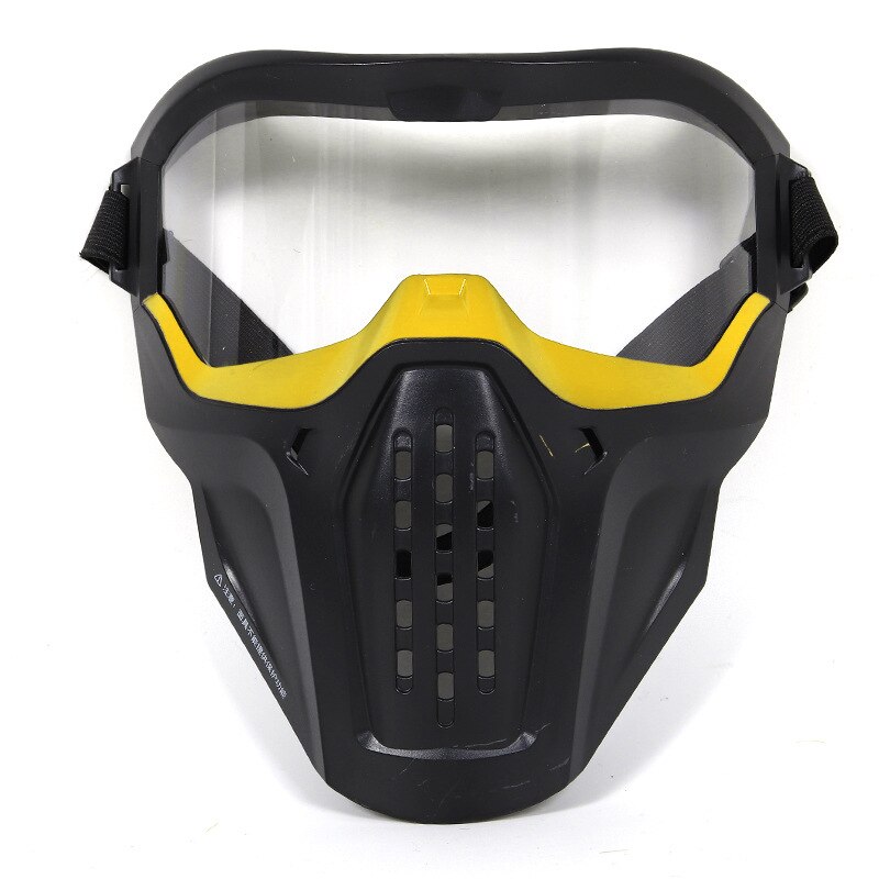 Elektrische Waterpistool Bescherming Masker Echte Persoon Outdoor Cs Veld Operaties Beschermende Masker Waterpistool Kip Army Fans Apparatuur: Yellow