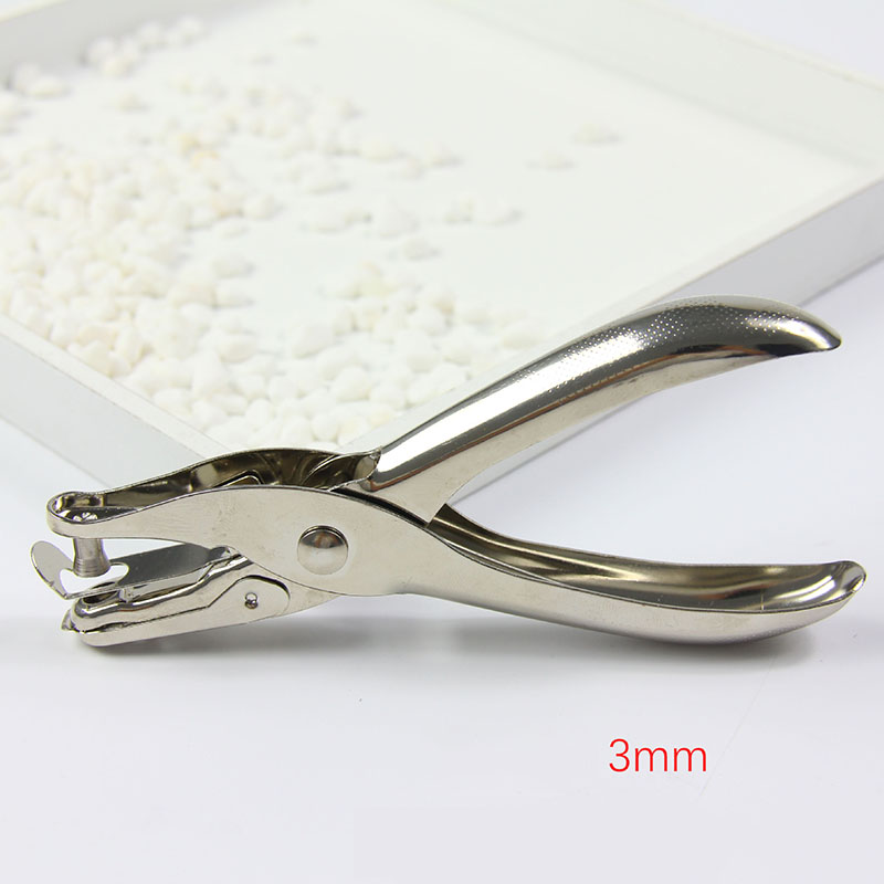 Hand-held Enkele Perforator Metalen Ronde Perforator Star Heart Shape losbladige Papier Cutter Voor Scrapbooking album Ring Supply: silver 3mm
