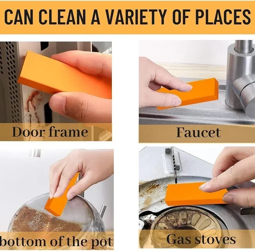 Gomma per calcare Rimozione ruggine in acciaio inossidabile Detergente per rubinetti da cucina Gomma Strumenti per la pulizia della casa Accessori Bagno domestico