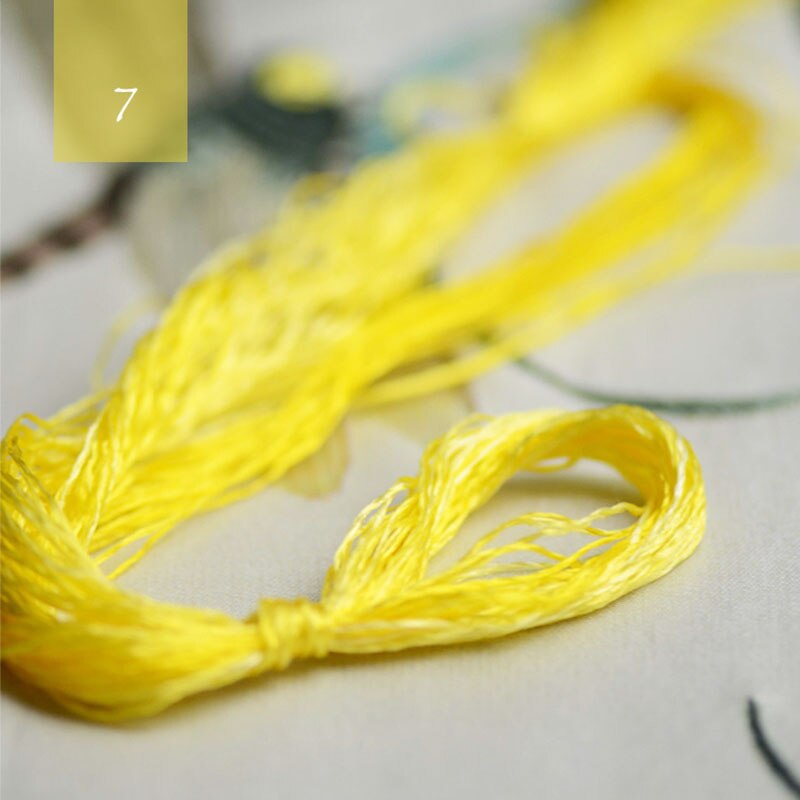 gradient 100% silk embroidery Suzhou embroidery thread silk hand embroidery 14 colors 20meters/ pcs: 7