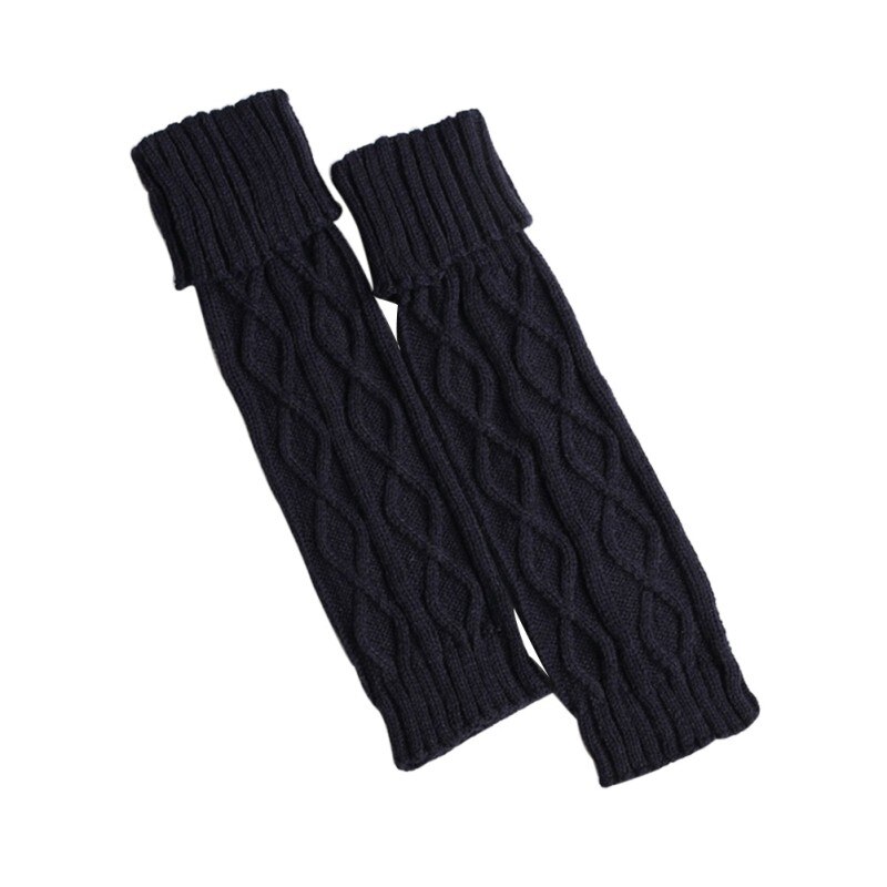 Polainas de lana de Punto Calientes en la sección larga del conjunto de botas de rombos conjunto de pies de otoño e invierno pilas de medias legwarm: ZQ
